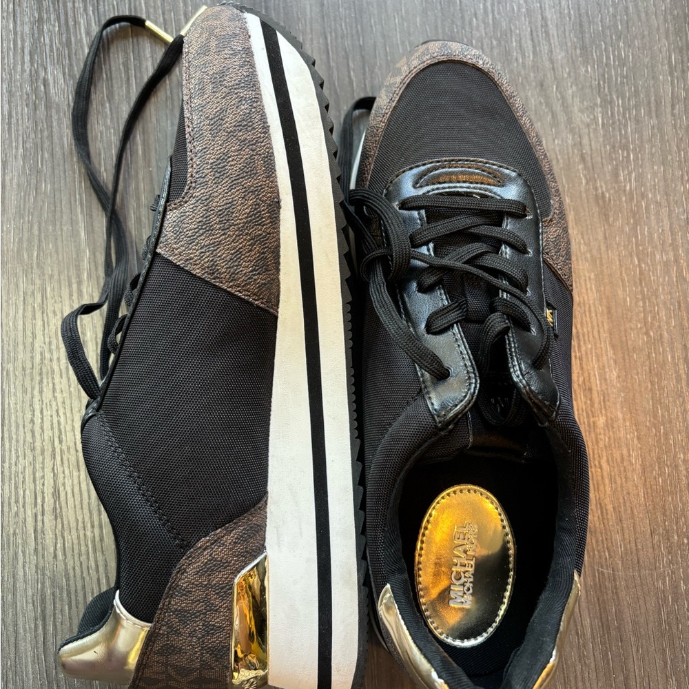 Michael Kors Black and Gold Women’s Sneakers